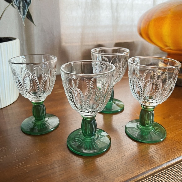 Avon Other - Vintage Avon Emerald Green Accent Cordial Glass Set
